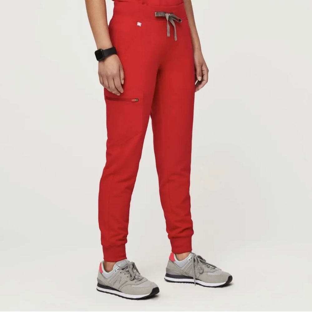 Figs Red M Zamora Joggers